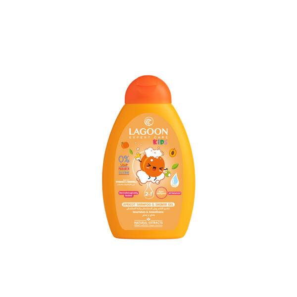 Lagoon Kids 2in1 Apricot Shampoo & Shower Gel 400ml