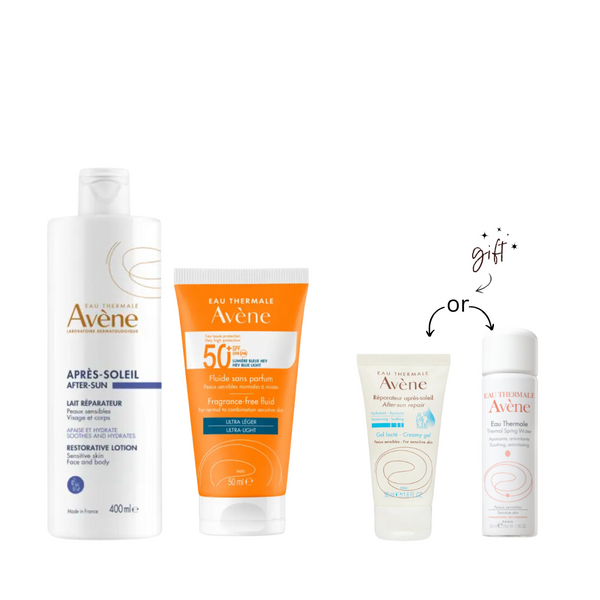 Avene Before And After Sun Care Bundle + Mini Gift