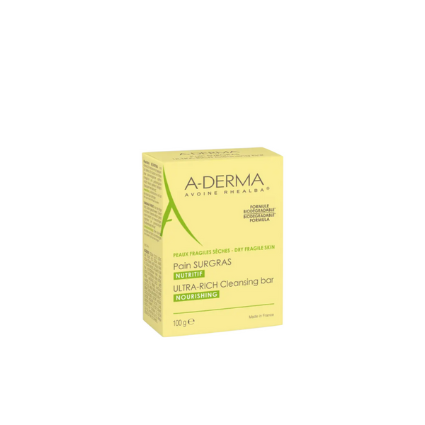 A-Derma Ultra-Rich Cleansing Bar For Sensitive Skin 100g