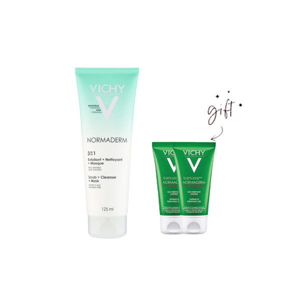 Vichy Normaderm 3 in 1 Bundle + Mini Gifts