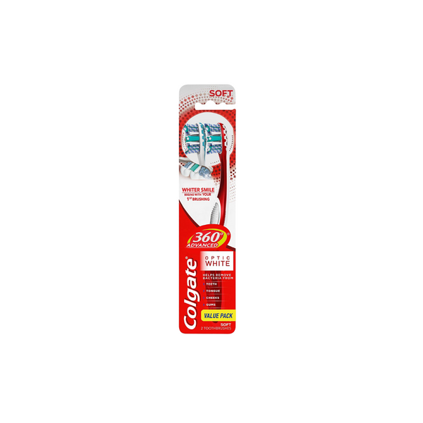 Colgate 360 Optic White  Whitening advanced Toothbrush Buy 1 Get 1 Free