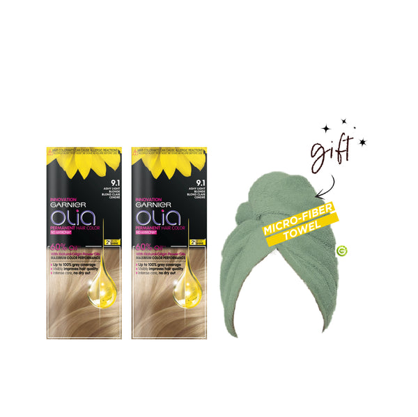 Garnier Olia Hair Color Duo Bundle 20% Off + Towel Gift