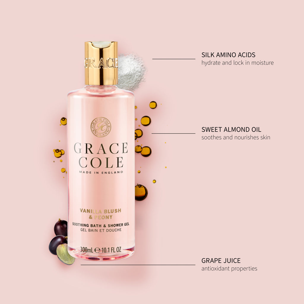 Grace Cole Hand- & Nagelcreme 30 Ml – Duft 'Vanilla Blush & Peony' – Reichhaltige Pflege Für Unterwegs – Made In England