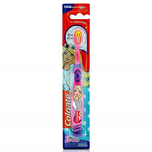 Colgate Kids Toothbrush Barbie/Batman Assorted 6+ Years Extra Soft Manual Toothbrush