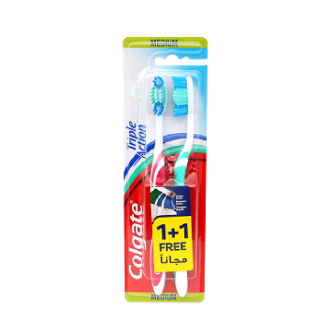 Colgate Medium Triple Action Toothbrush Pack Of 2| Dental Care – Feel22