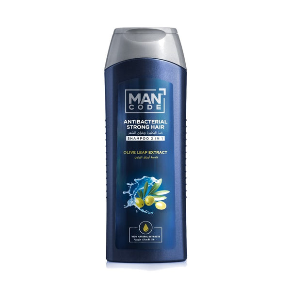 Mancode 2in1 Antibacterial & Strong Hair Shampoo With Olive Leaf Extract 400ml