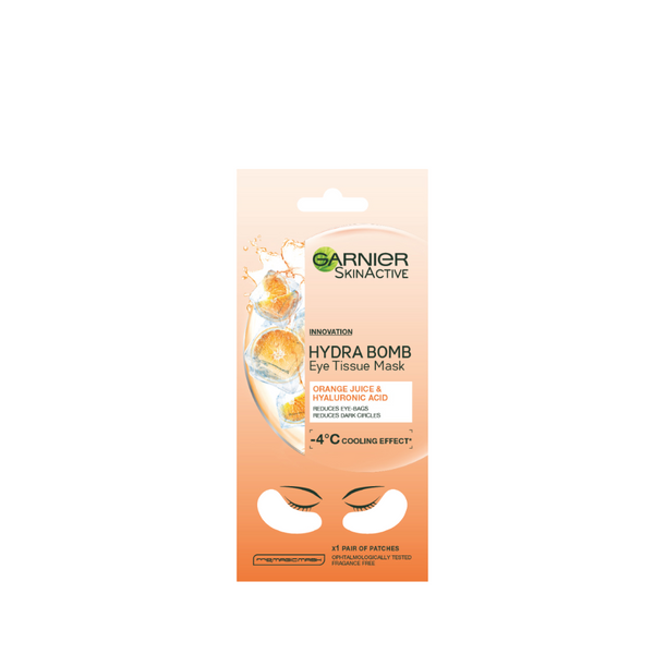 Garnier SkinActive Hydra Bomb Anti Dark-Circles Eye Tissue Mask With Orange Juice And Hyaluronic Acid