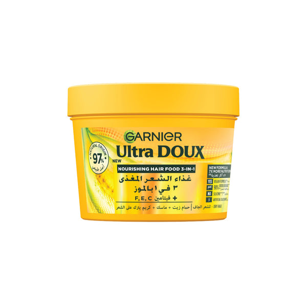 Garnier Ultra Doux Vegan Hair Food Banana & Shea Butter 3-in-1 Treatment Mask