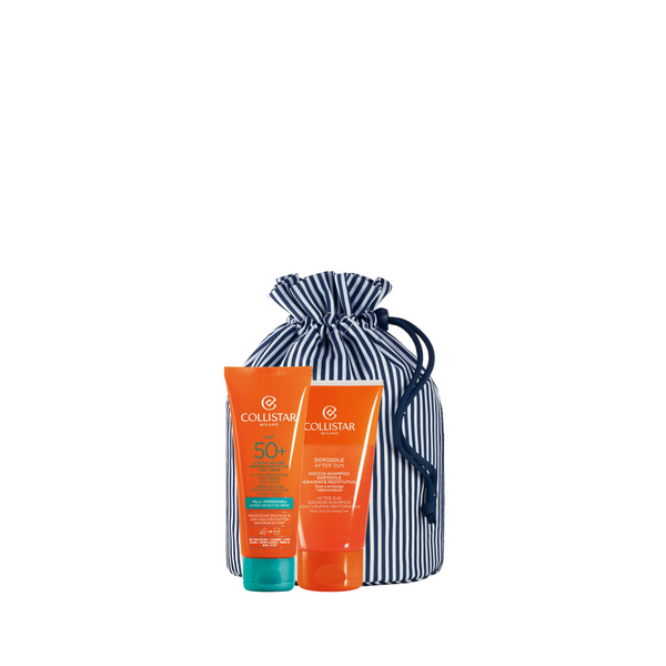 Collistar Pouch SunCream SPF50+ & After Sun Shampoo Set