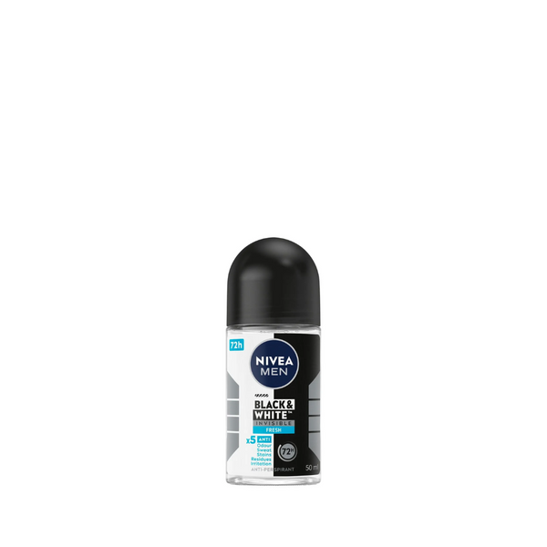 Nivea Black & White Invisible Fresh Deodorant Roll-On For Men 50ml