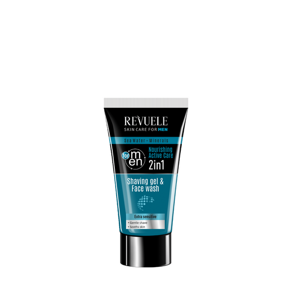 Revuele Men Care Sea Water And Minerals Shaving Gel And Face Wash 2 In 1 180ml
