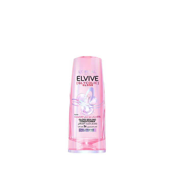 L'Oréal Paris Elvive Glycolic Gloss Gloss Sealing Conditioner for Dull Porous Hair Powered by 3% Glycolic Acid