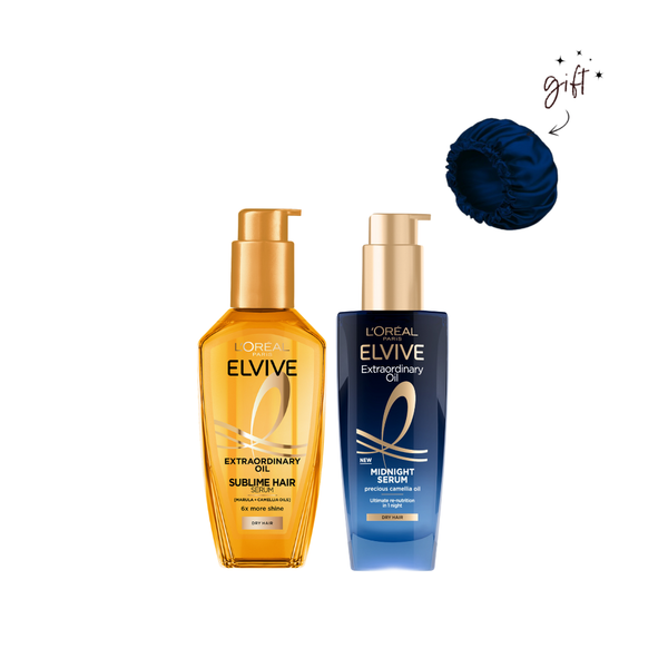 L'Oréal Paris Elvive Extraordinary Oil Treatment Bundle At 20% Off + Free Silk Bonnet