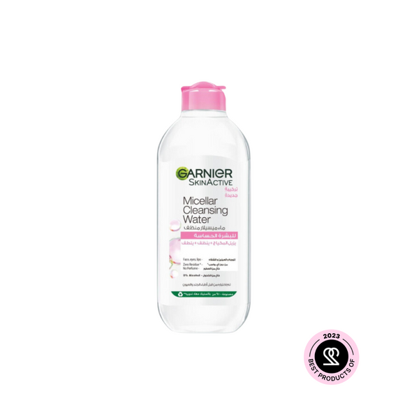 Garnier Micellar Water Facial Cleanser and Makeup Remover Pink for sensitive skin (3 sizes)