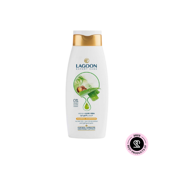 Lagoon Natural Extracts Shampoo for All Hair Types - Argan & Aloe Vera