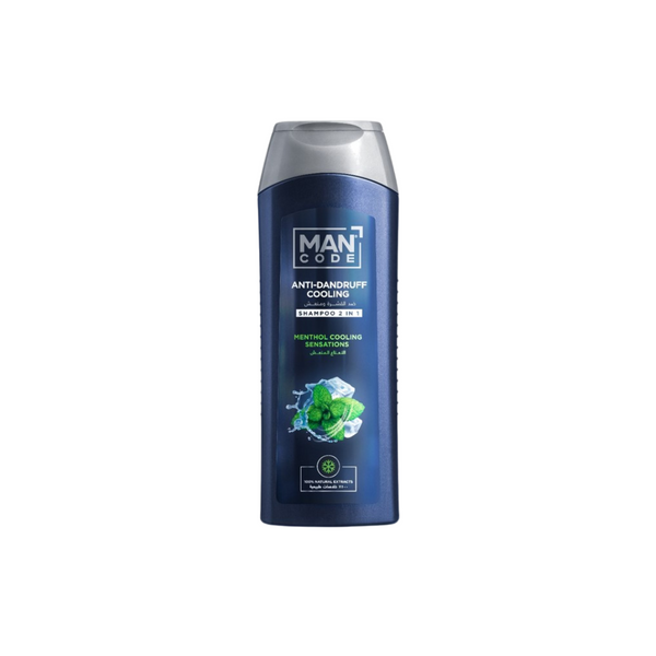 Mancode 2 in1 Anti-Dandruff & Cooling Shampoo With Menthol 400ml