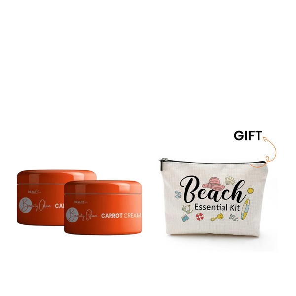 Beauty Glam SunTan Carrot Deep Tan Duo Bundle + Beach Bag Gift