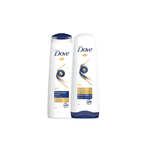 Dove Shampoo Intense Repair 400ml + Conditioner 350ml Set At 30% Off