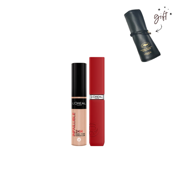 L’Oréal Paris Infallible Lipstick And Concealer Bundle At 20% Off + Free Pouch
