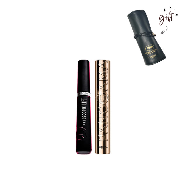 L'Oréal Paris Panorama X Telescopic Mascaras Bundle At 20% Off + Free Pouch