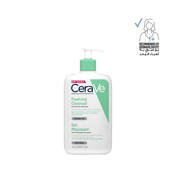 CeraVe Foaming Cleanser For Normal To Oily Skin With Hyaluronic Acid