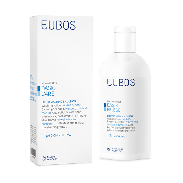 Eubos Liquid Washing Emulsion Blue - Face & Body Cleanser
