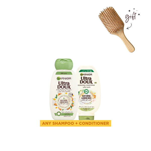 Garnier Ultra Doux Basic Routine Bundle + Free Bamboo Brush