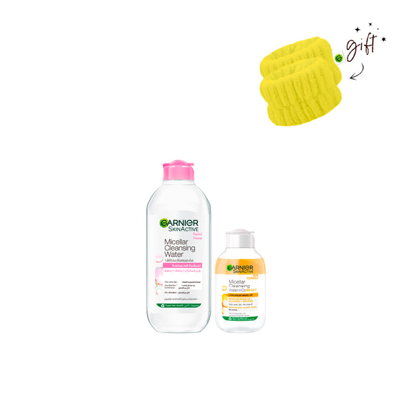 Garnier Micellar Pink Facial And Oil Infused Cleansers Bundle + Free Wrist Bands