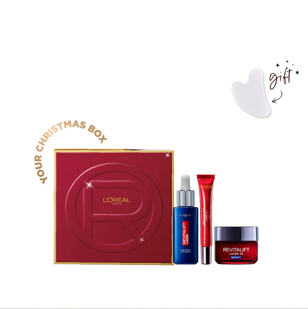 L'Oréal Paris Revitalift Serum And Creams Bundle + Free Gua Sha At 15% Off