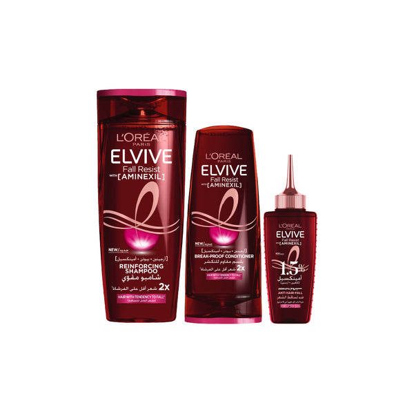 L'Oreal Paris Elvive Fall Resist Full Hair Care Routine Bundle 25% Off