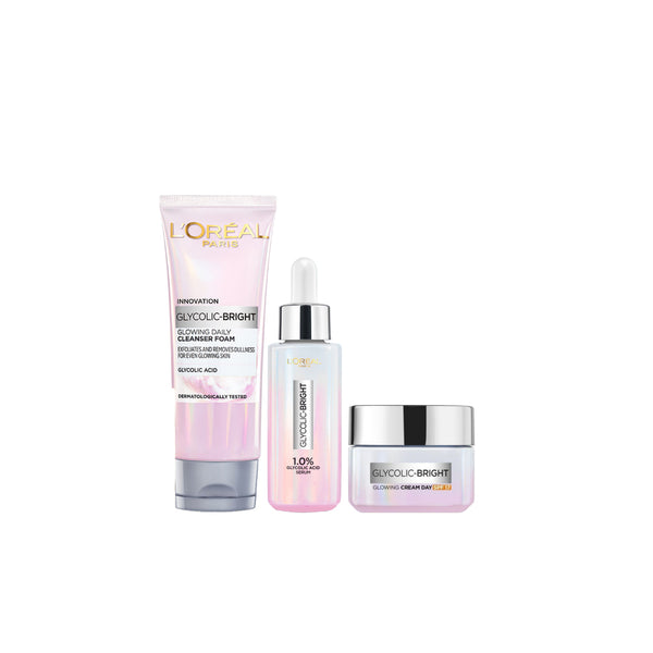 L'oreal Paris Glycolic Bright Glow Solution Bundle At 25% Off