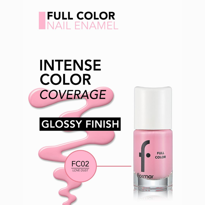 Flormar Full Color Nail Enamel FC02 Love Dust Nail Polish | Nail Polish ...