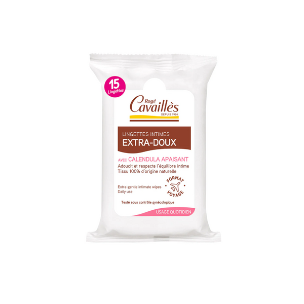 Roge Cavailles Extra-Gentle Intimate Wipes 15 Units