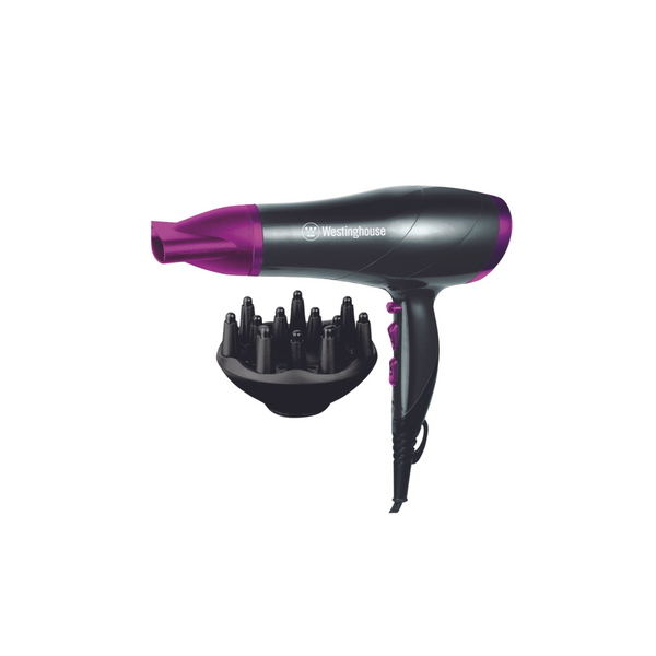 Westinghouse Ionic Hair Dryer with Adjustable Heat and Diffuser 2200 Watt - WH1125