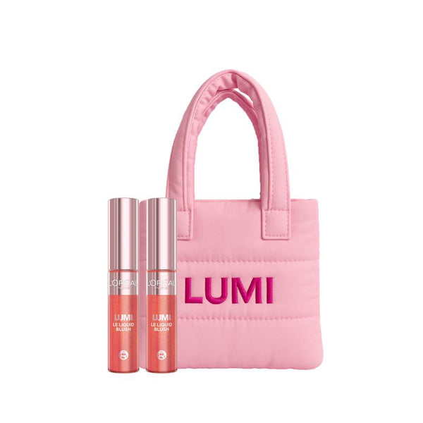 L'Oréal Paris Lumi Le Liquid Blush Duo Bundle + Free Bag