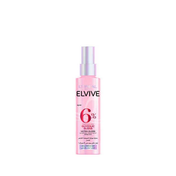 L’Oréal Paris Elvive Glycolic Gloss 5-minute Lamination Rinse-Off, At-home glossing Acidifier treatment, 6% [Gloss Complex] with Glycolic Acid, For Dull Hair, 200ml