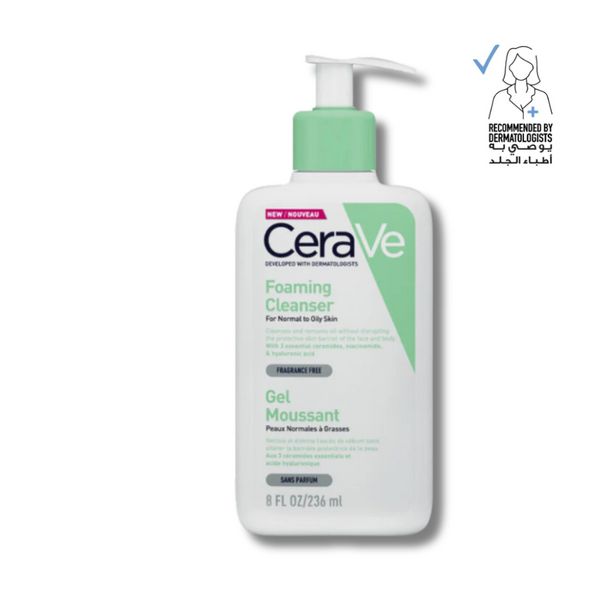 CeraVe Foaming Cleanser For Normal To Oily Skin With Hyaluronic Acid