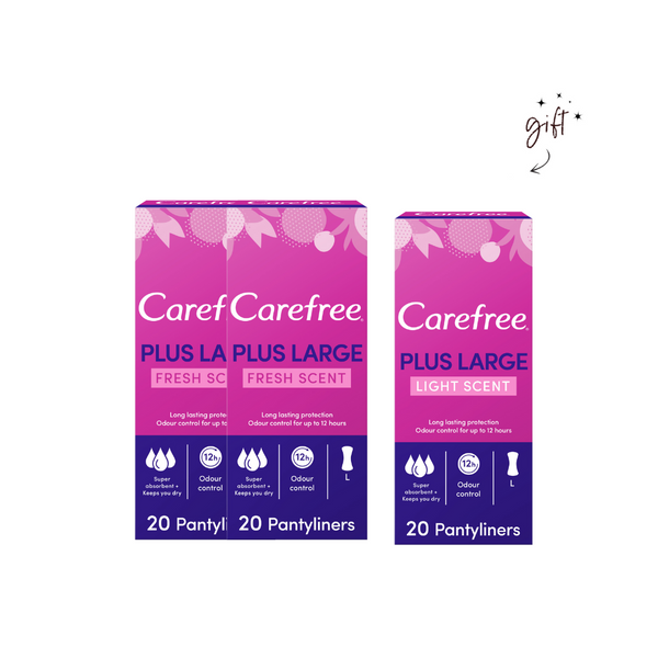 Carefree Large Fresh 20's + Panty Liners Gift