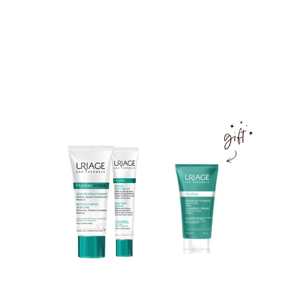 Uriage Hyseac New Skin Bundle + Cleansing Cream Gift