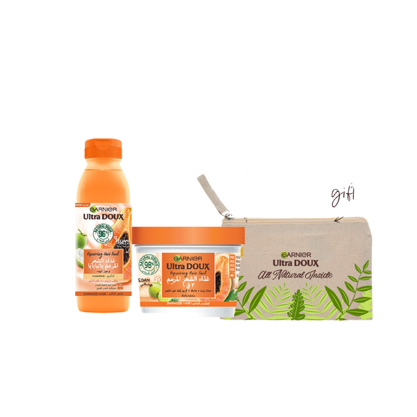 Garnier Hair Food Papaya Bundle + Pouch Gift