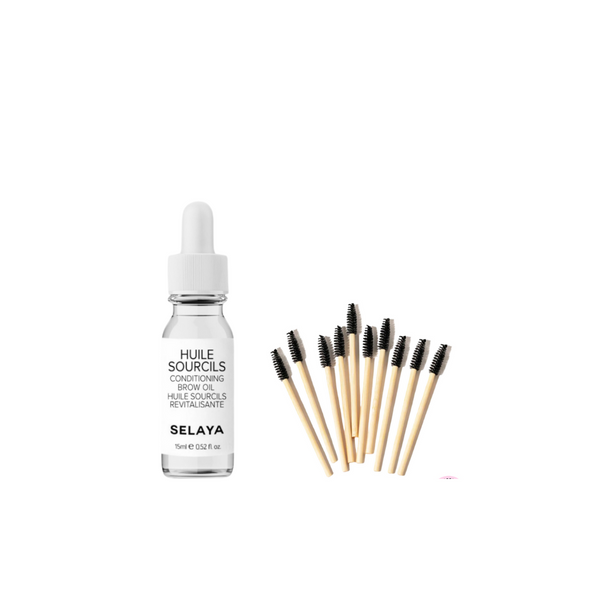 Selaya Huile Sourcils X Eyebrow Brushes Bundle 20% Off