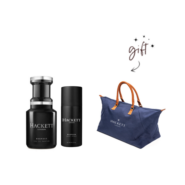 Hacket Eau De Parfum X Body Spray Bundle + Weekend Bag Gift
