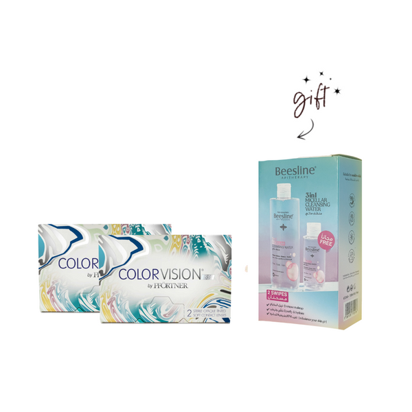 Colorvision Contact Lenses +Micellar Cleansing Water Set Gift
