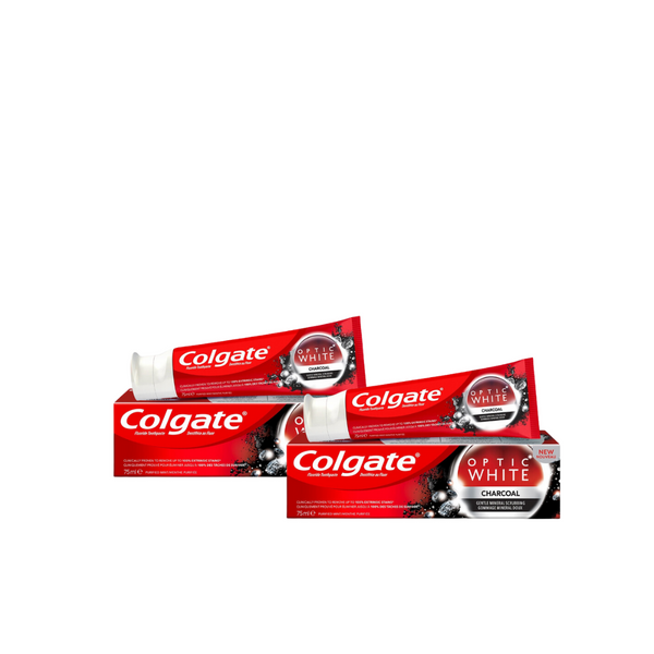Colgate Optic White Charcoal Toothpaste Duo Bundle 30% Off