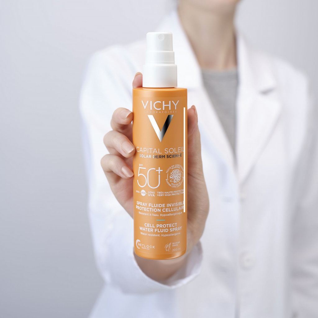Vichy Capital Soleil Invisible Fluid Sunscreen Spray SPF50+ For Face ...