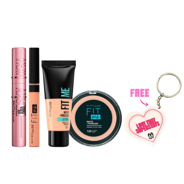 Maybelline Fit Me All In One Bundle + Free Keychain At 25% Off