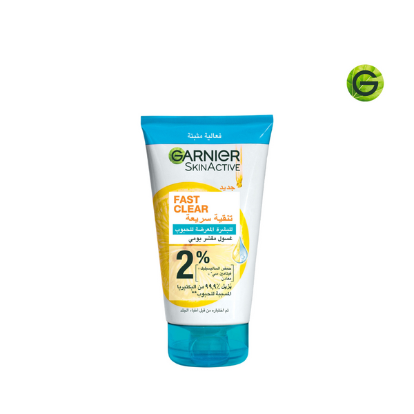 Garnier Fast Clear [2%] Salicylic Acid &amp; Vitamin C - 3-in-1 Anti-Acne Exfoliating Wash 150ml