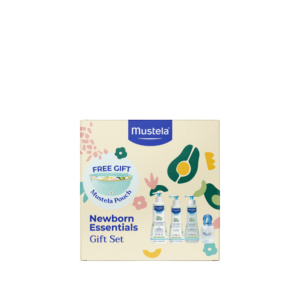 Mustela Newborn Essential Gift Set With Pastel Belt Bag