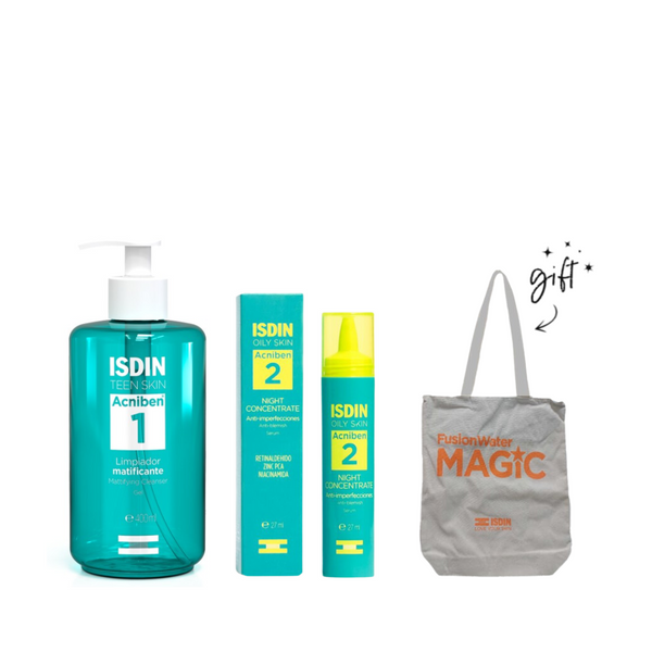 Isdin Acniben Cleanser And Serum Bundle + Free Tote Bag