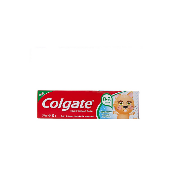 Colgate Kids Anti-Cavity Fluoride Gel Strawberry 0-2 years Toothpaste 50 ml